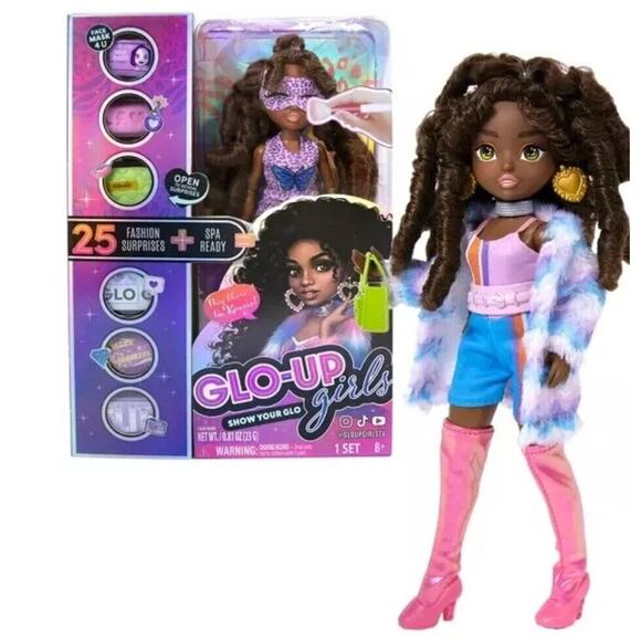 Glo-Up Girls Kenzie Fashion Doll Glow Up Reveal Surprises African American - Picture 1 of 9